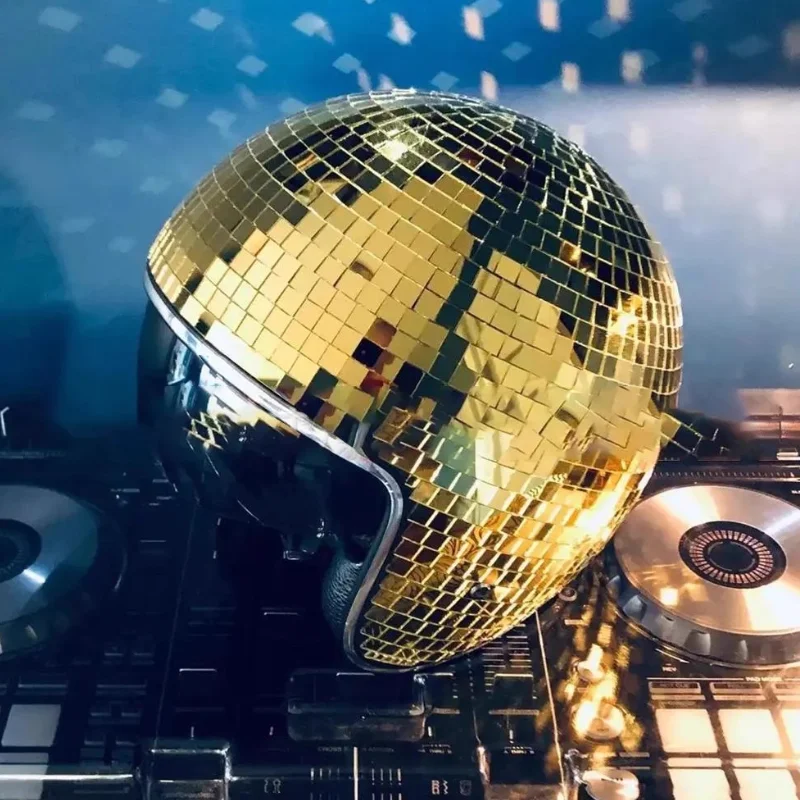 Mirror Glitter Bar ätherischer Disco-Helm