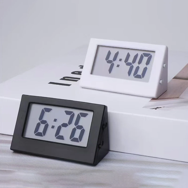 

2026 New Mini Small Digital Car Desk Clock Meter Mini Digital LCD Display Travel Electronic Clock Home Office Desk Clock Table