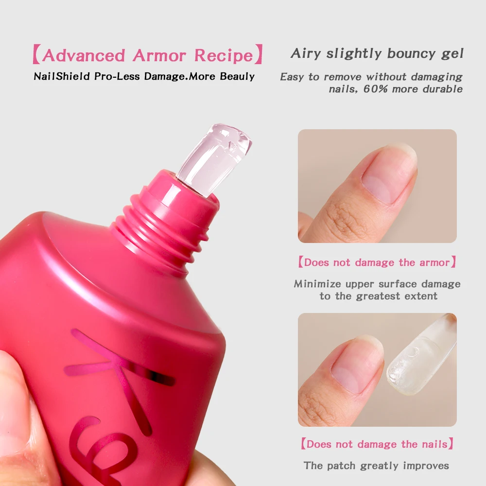30ml Solid Nail Glue Patch Strong Lasting Adhesive No-Flow UV LED Gel for Press On False Nail Tips Extension 3D Nail Art