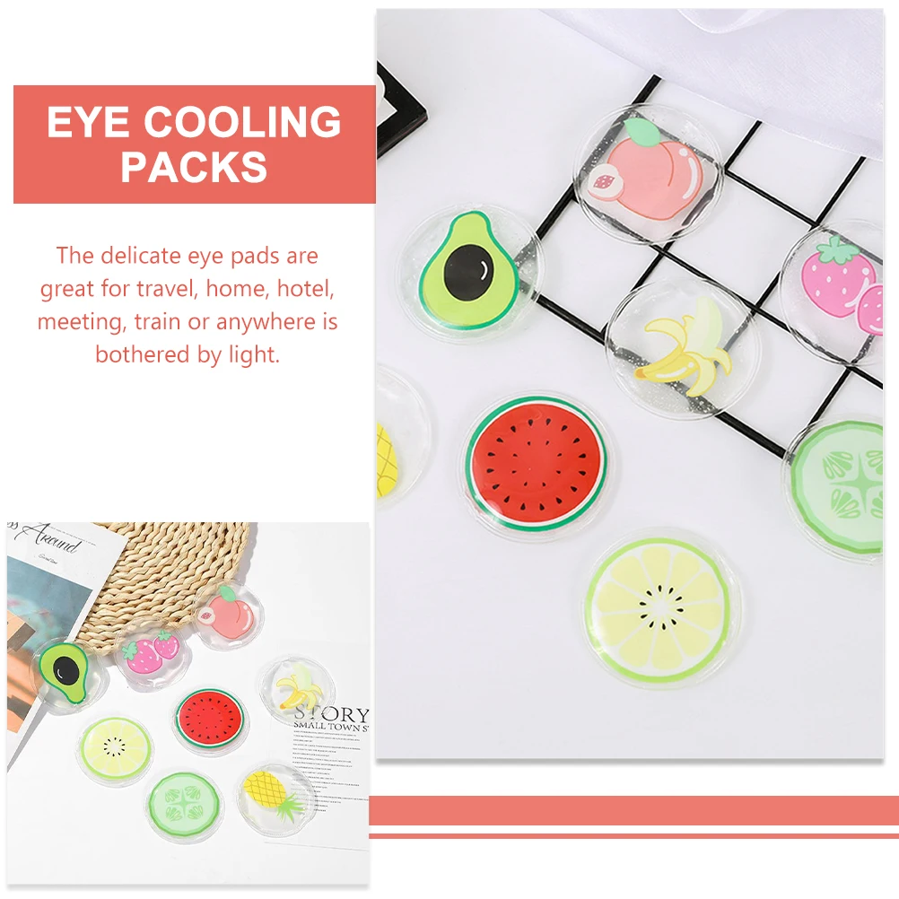 

8 Pcs Cooling Fruit Ice Bags Gel Eye Pads for Fatigue Relief Cool Mask Sleep Helper Eye Caring Packs Travel Home