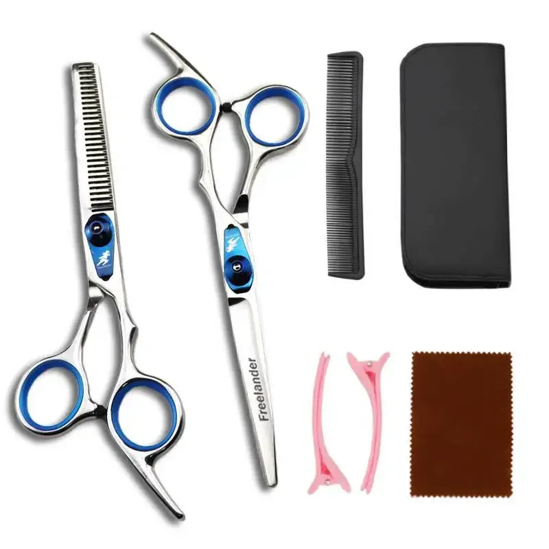 Hairdressing Scissors Set  6 Inch Hair Cutting Scissors Thinning Shears  Hair Cutting Styling Accessories Tools Kit For Barber S