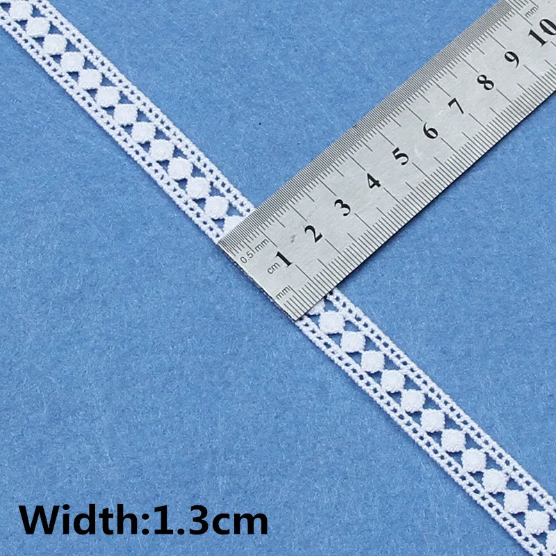 Hochwertige 5 Yards weiße Baumwolle bestickte Spitzenbesatz Bänder Stoff DIY handgemachte Bastelmaterialien Nähen Kleidung Zubehör – Detail 9
