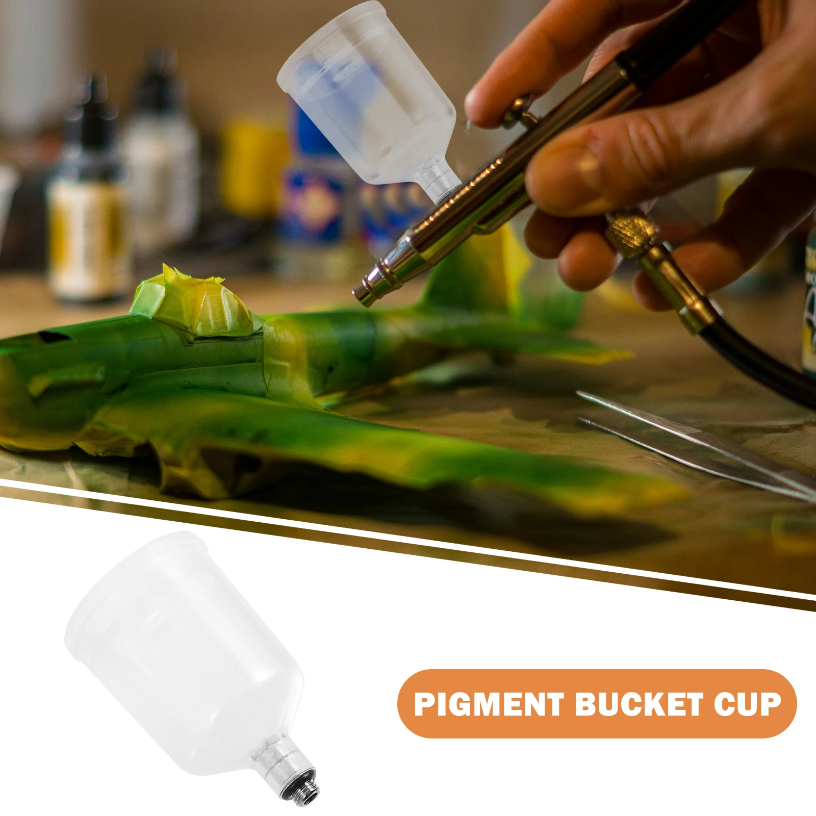Efficient Detachable Pigment Cup for Airbrush Clear Replacement Paint Container Large Capacity Spray Painting Reusable Tool