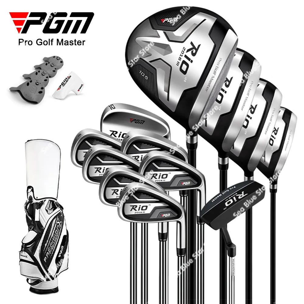 Full set of golf clubs, men's sets, titanium alloy original golf junior and intermediate, beginner practice clubs