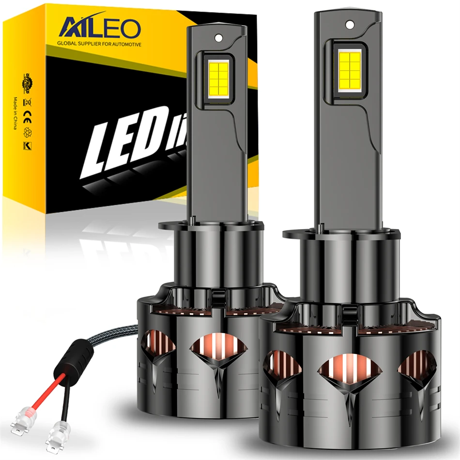 Aileo H1 LED Lights 2Pcs 24000LM 280W Headlight Bulb HeadLamp 6500K CSP Automotivo Canbus For Car White LED Super Bright 12V New