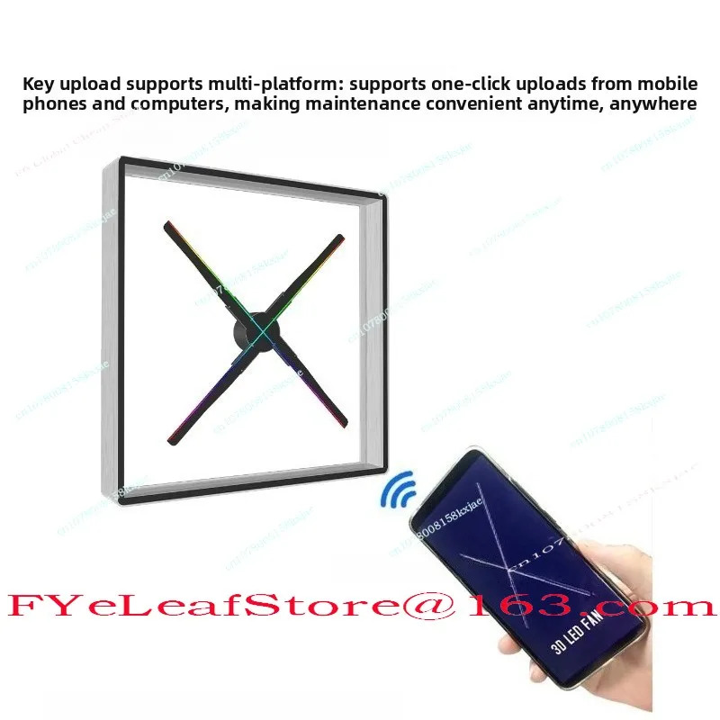 New 60Cm Naked Eye 3d Stall LED Advertising Machine Holographic Three-dimensional Special Projector Aluminum