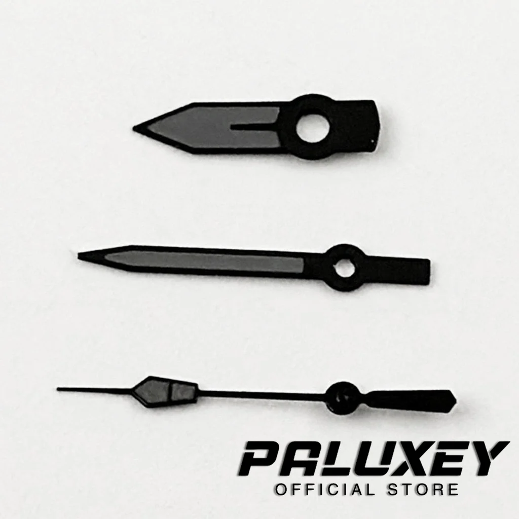 Manecillas de reloj negras, puntero luminoso verde, piezas de accesorios de repuesto aptas para movimiento automático NH35/NH36/7S26/7S36/4R35/4R36