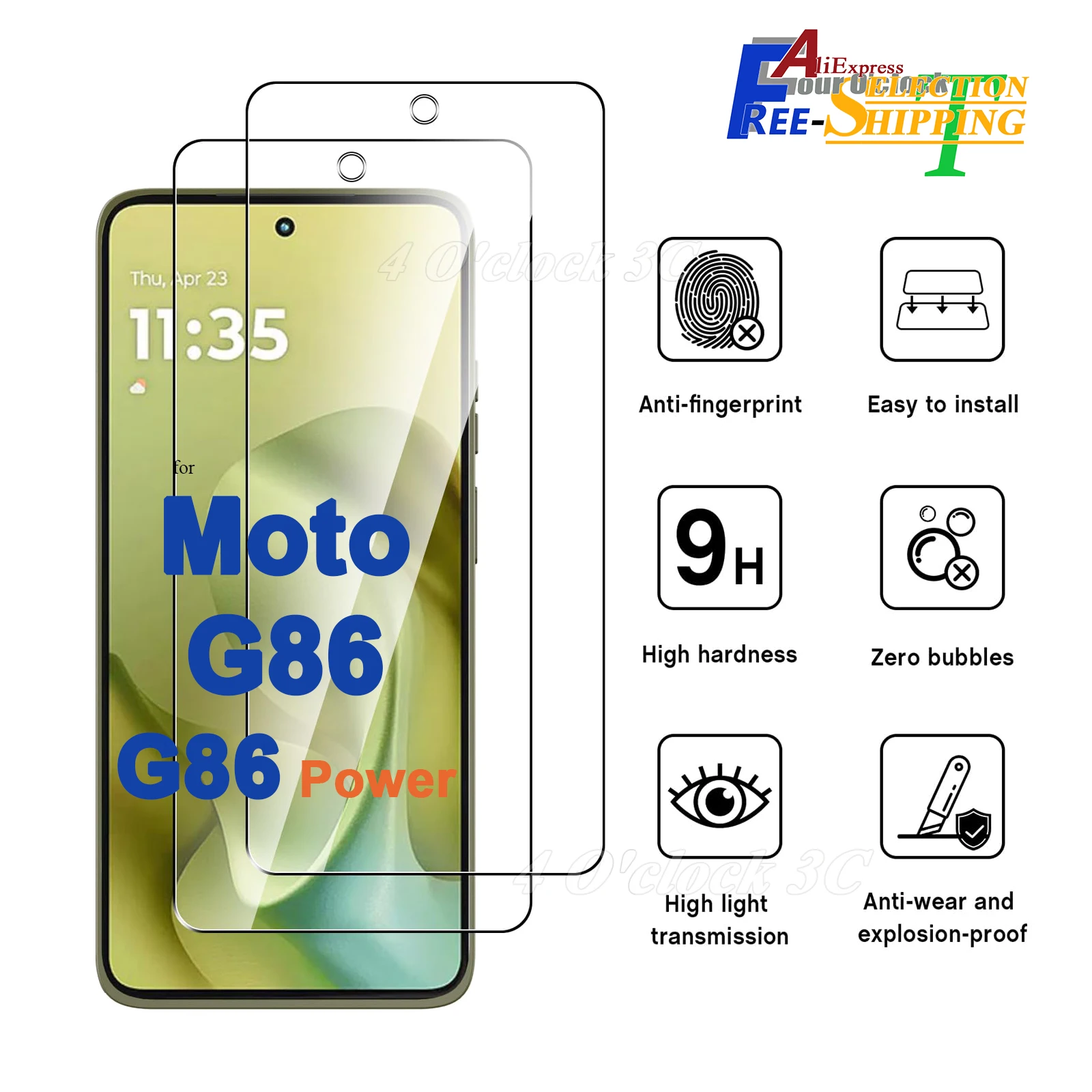 For Motorola Moto G86 Power 6.67 inch Screen Protector Tempered Glass Crystal Mica 9H HD Clear Transparent