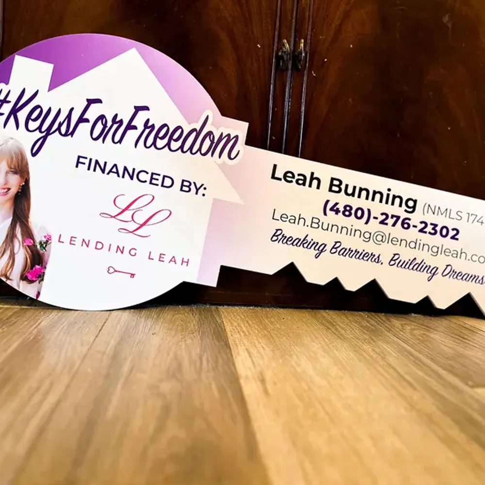 Custom PVC Giant Key Photo Prop Realtor Sold Home Closing Gift Realtor Marketing Tool