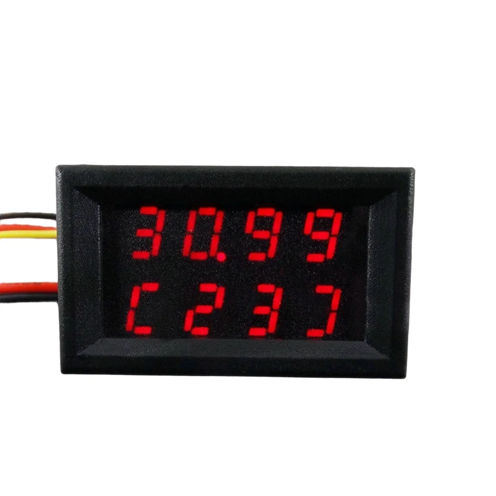 LED Digital Voltmeter and Ammeter for DC Circuits with Simultaneous Dual Display and Shunt Resistor Integration