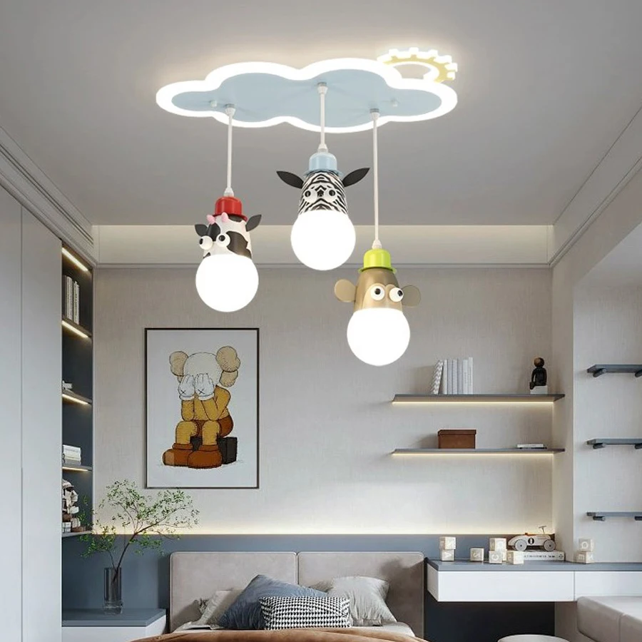 

Bedroom Lights Creative Animal Head Chandelier Kids Room Living Room Night Lights