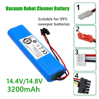 14.4V/14.8V 3200mAh 18650 Lithium Battery 4S1P For ILIFE ZACO V3 Qihoo 360 S6 Philips XinBot Vacuum Robot Cleaner Battery 18650