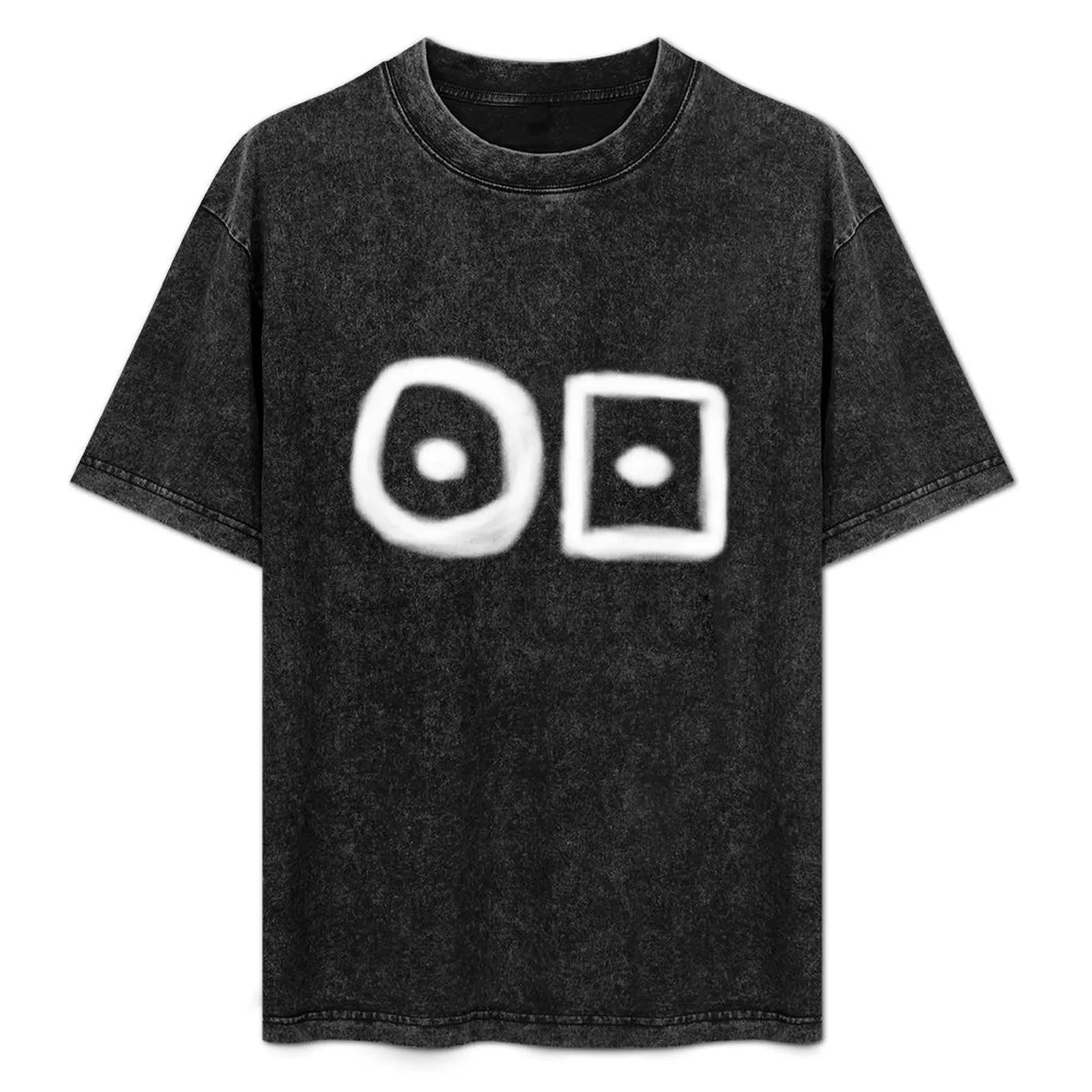 

Hobo Symbol: Ill-Tempered Man (white print) T-Shirt Art Pattern Printed Casual Top