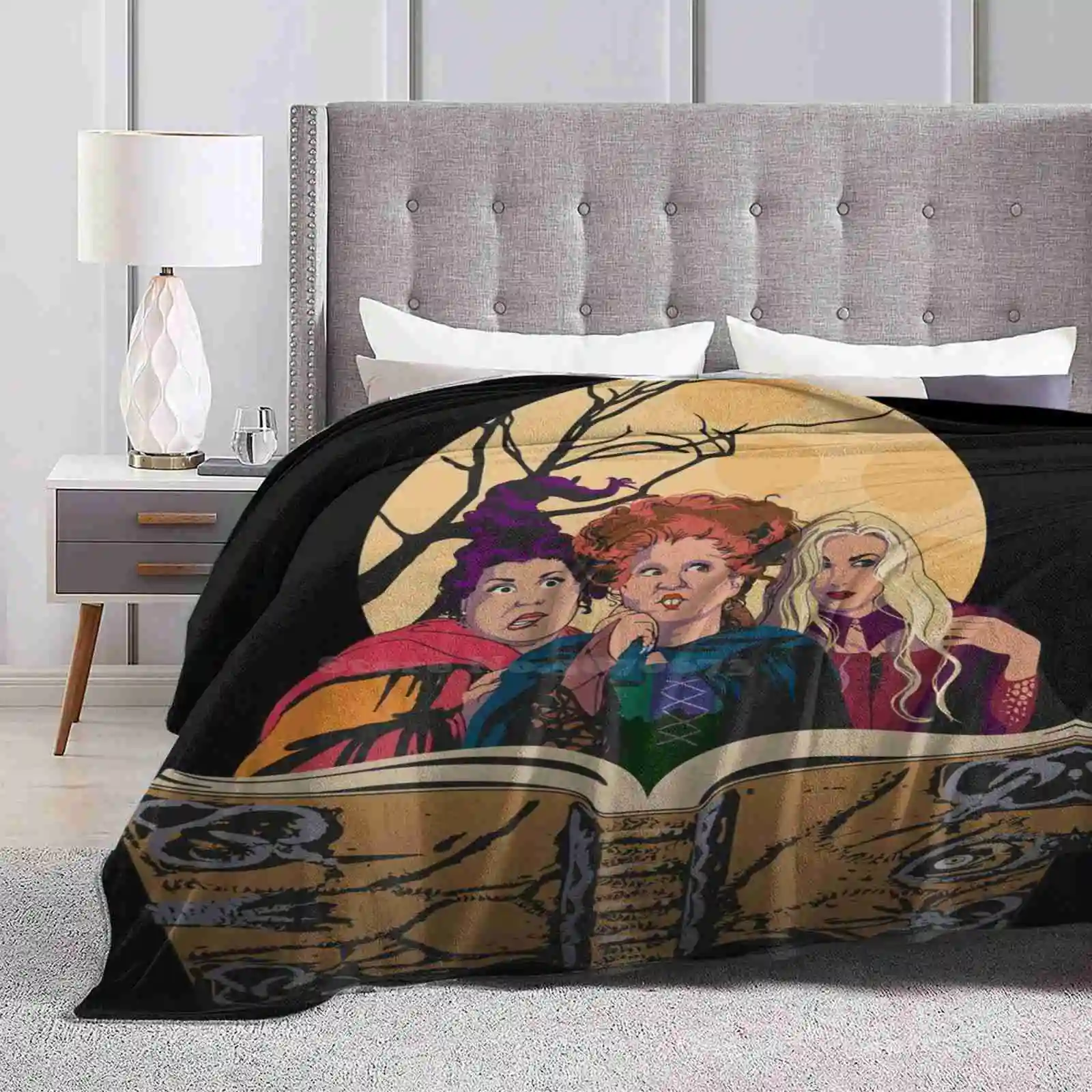 Sanderson Sisters Blanket Soft Warm Travel Portable Blanket Ii 2 Sanderson Sisters Winifred Sanderson Winnie Halloween Book