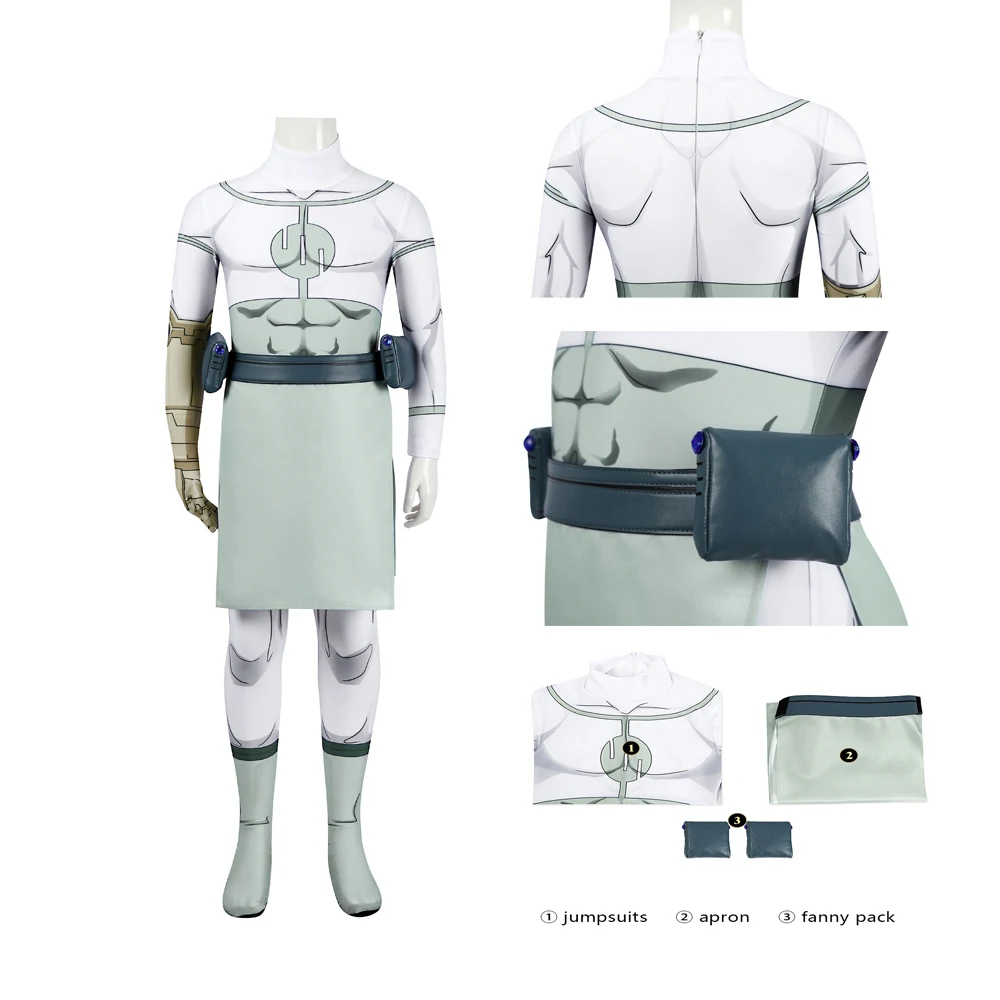 

Cartoon Camouflage Conquers Role-Playing Costumes Children's Invincible Jumpsuit Waist Bag Suitable For Halloween Party Costum