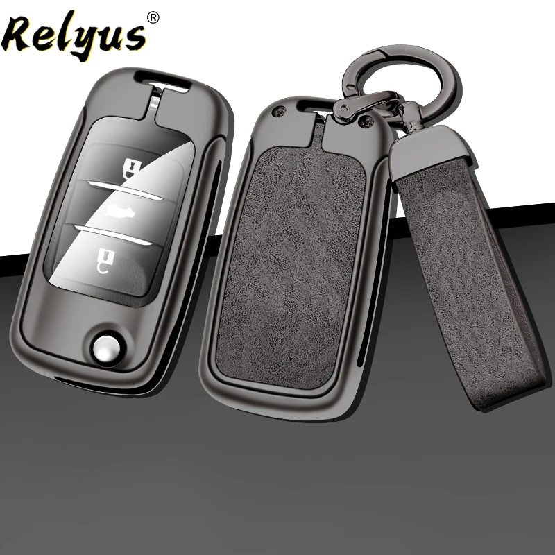 New Zinc Alloy Car Folding Key Case Cover Holder Protector Shell for Changan CS15 CS35 CS75 Raeton v7 Auto Interior Accessories