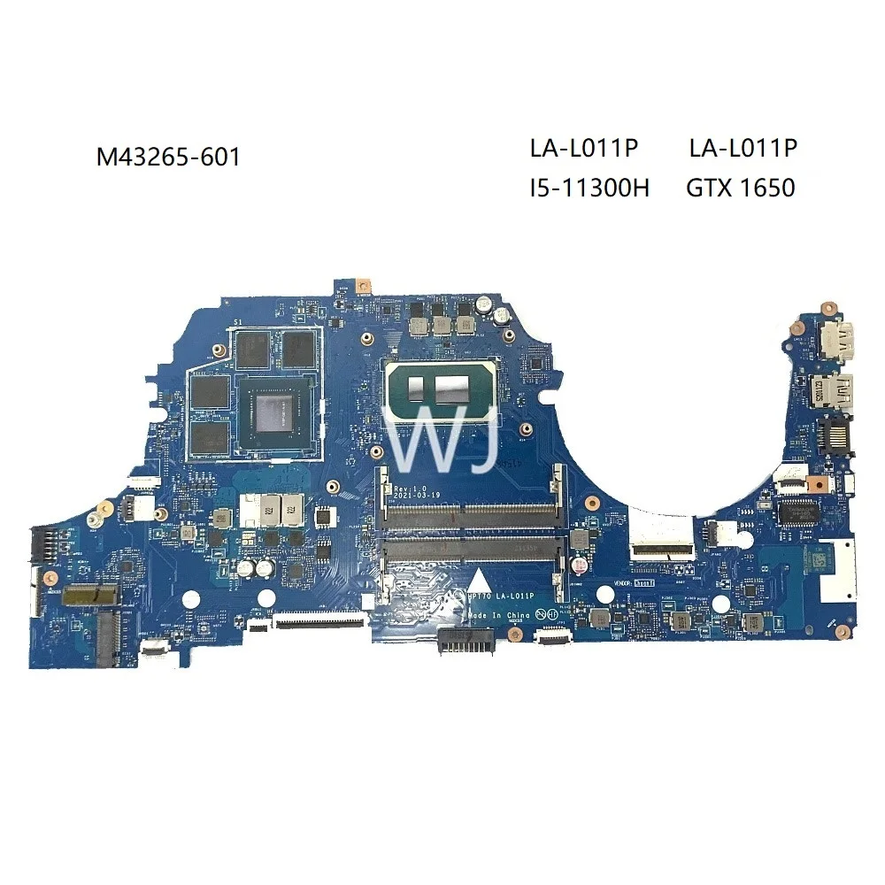 For HP LA-L011P  SRKH6 I5-11300H GTX 1650  Motherboard with  M43265-601   100% Tested