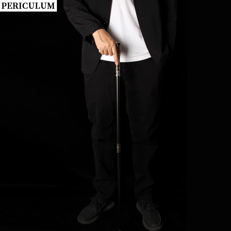 Silver Plague Doctor Bird Beak Walking Cane Vintage Eagle-Head Detachable Walking Stick Cosplay Party Prop for Men And Women