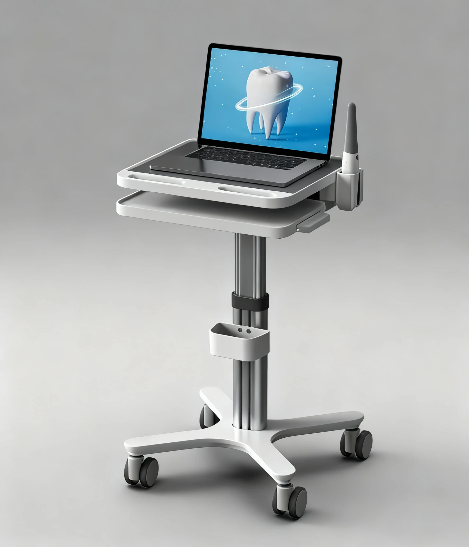 Dental Scanner Cart Intraoral Scanner Trolley Mobile Cart Tray Holder Mobile Cabinet Trolley  for Clinic School Home