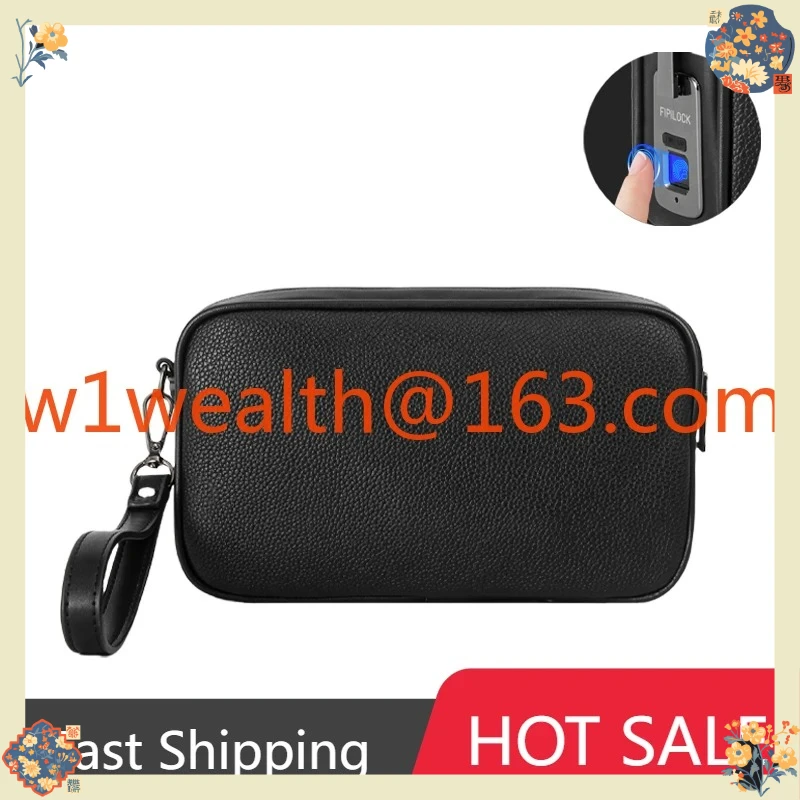 Men Bag Anti Theft Genuine Leather Wallet Cow Hide Business Clutch Handbag