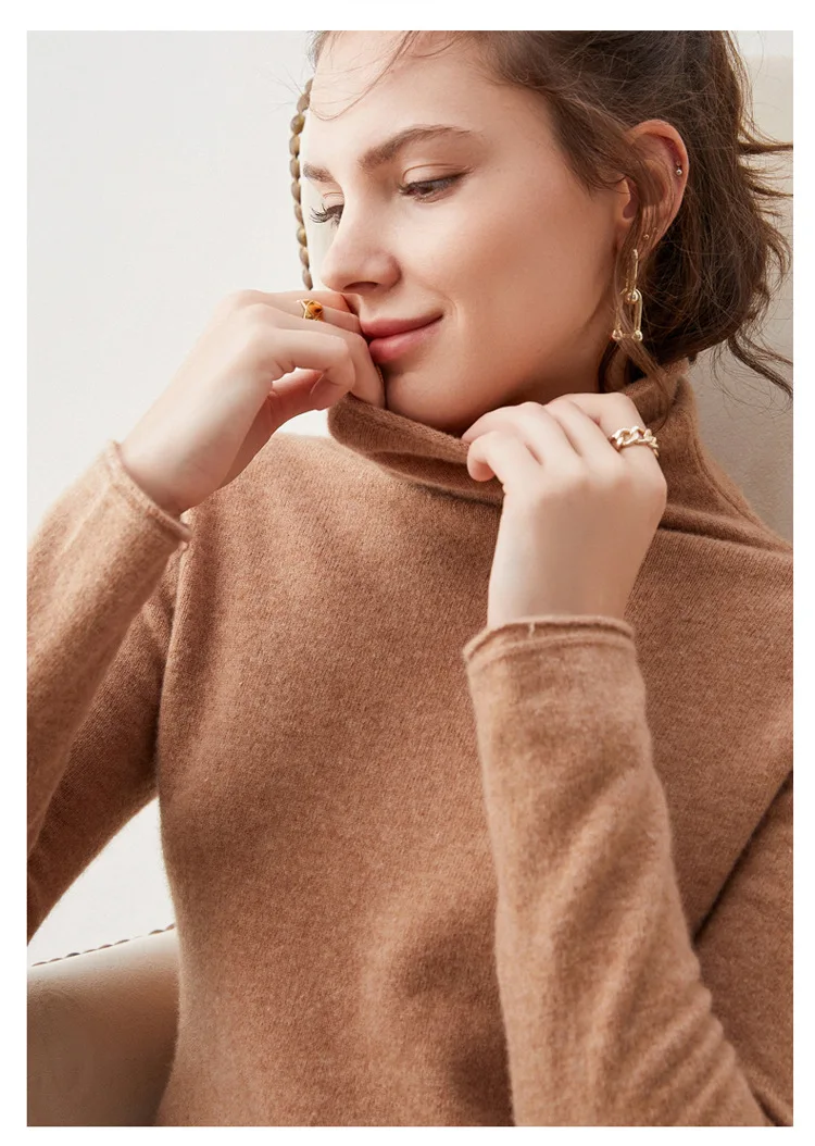 

2022 New 100% Wool Sweater Women Winter Warm Fashion Short Pullover White High Quality Clothing Lady
