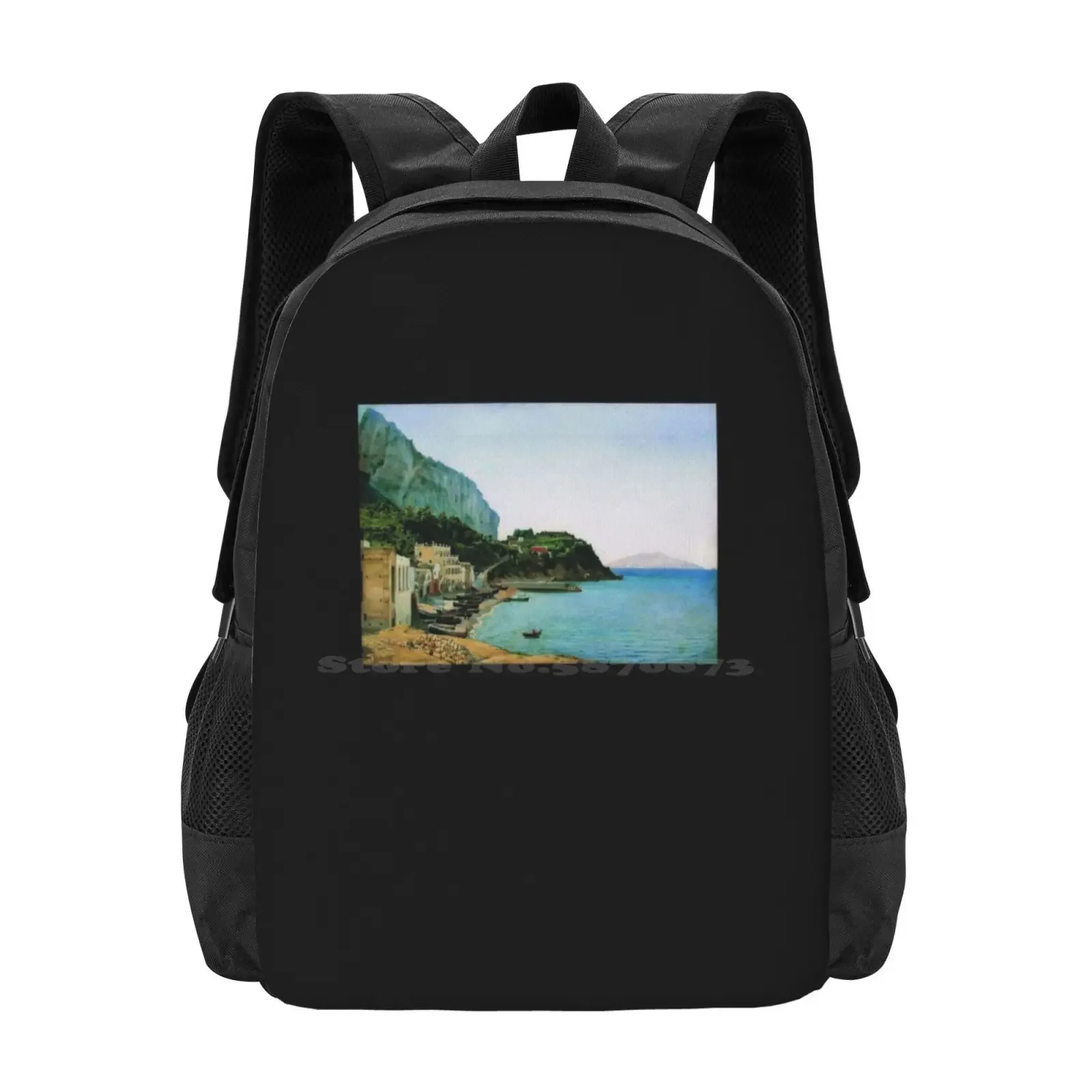 

Capri Island Italy Vintage Retro Hot Sale Schoolbag Backpack Fashion Bags Capri Retro Capri Vintage Capri Italy Capri Island