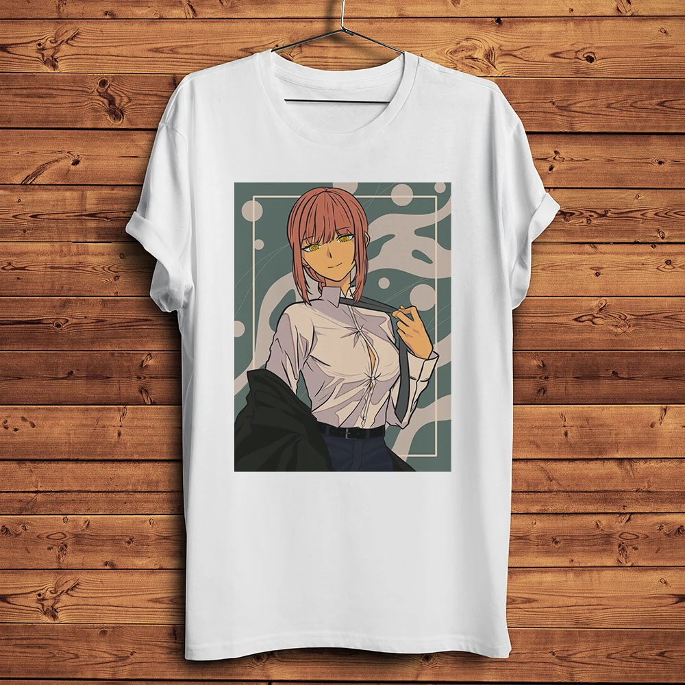 Chainsawman Makima funny manga tshirt homme short sleeve t shirt men unisex anime streetwear t-shirt