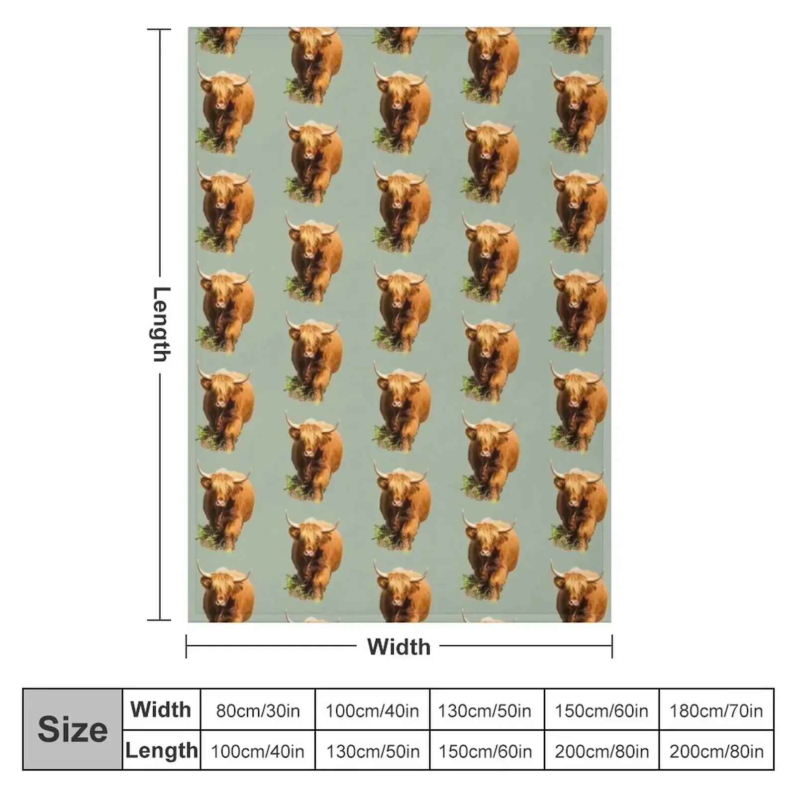 Strolling Highland Cow Throw Blanket Polar Winter beds Blankets