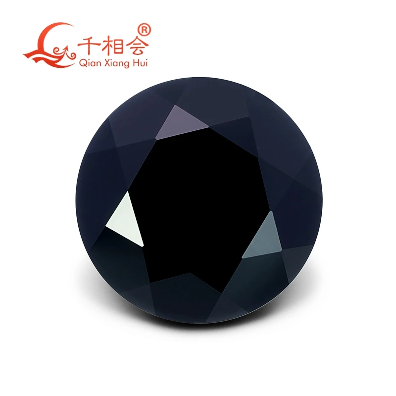 8.43ct round shape Natural Spinel black color  Decoration Gifts Loose Gemstone GRC certificated