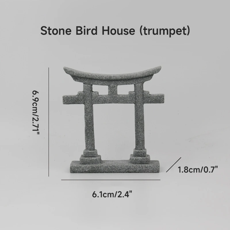 Japanese Torii Gate Ornament Fish Tanks Garden Landscape Stone Home Decorations Dropshipping