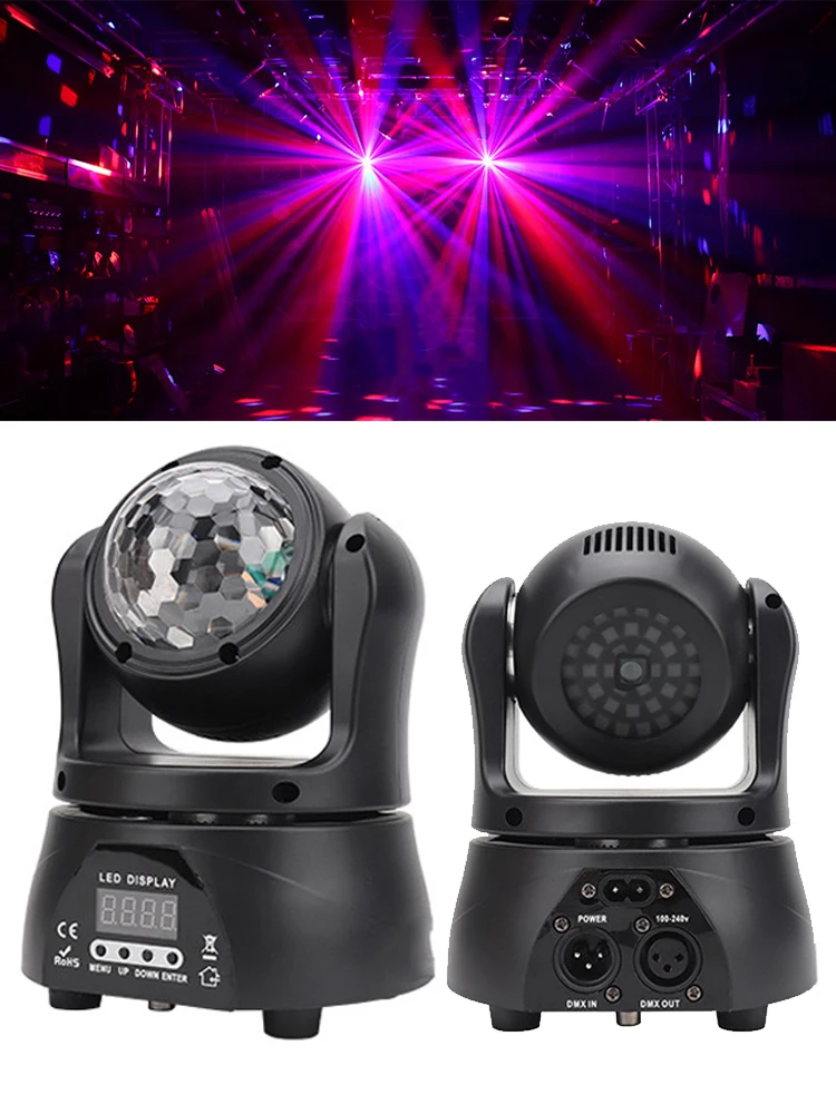 30W Magic Ball Kaleidoscope Effect Moving Head Light Pro Green Laser Dj Lights Strobe Effect LED Light For Christmas Disco shows