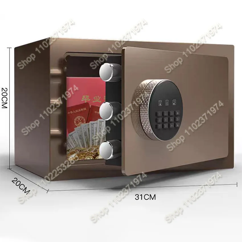 Small Safe Deposit Box 20CM Height Small combination office safe box Use for Home Office