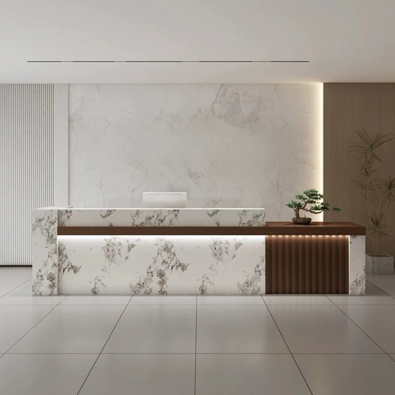 

Modern Executive Reception Desks Welcome Company Minimalist Aesthetic Reception Desks Luxury Simple Mostrador Trendy Furniture