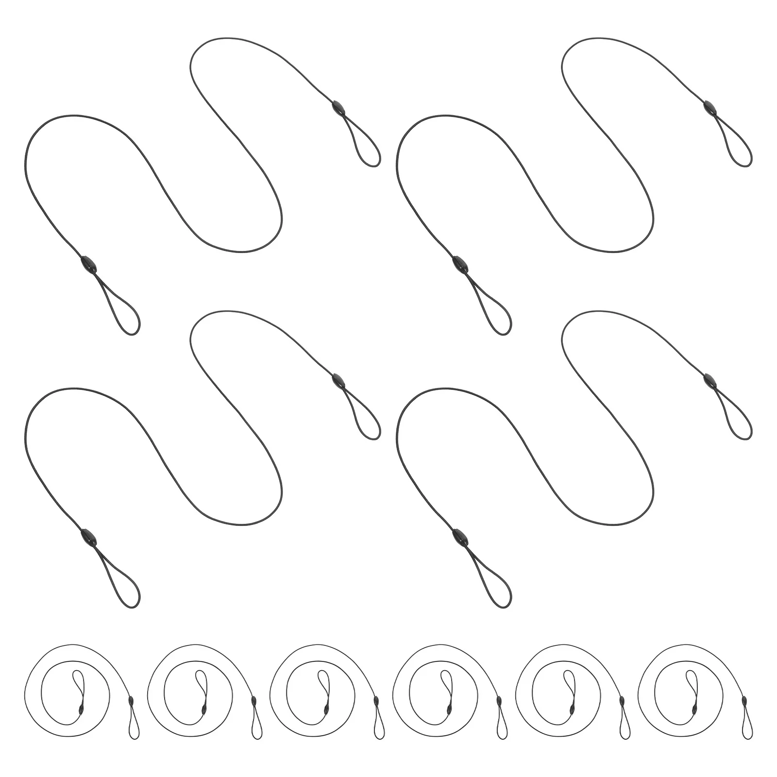 

10Pcs Elastic Lanyard Badge Holder Retractable Spring Cord Stylus Pen Mask Tether Anti Loss Neck Strap Touch Pen Leash