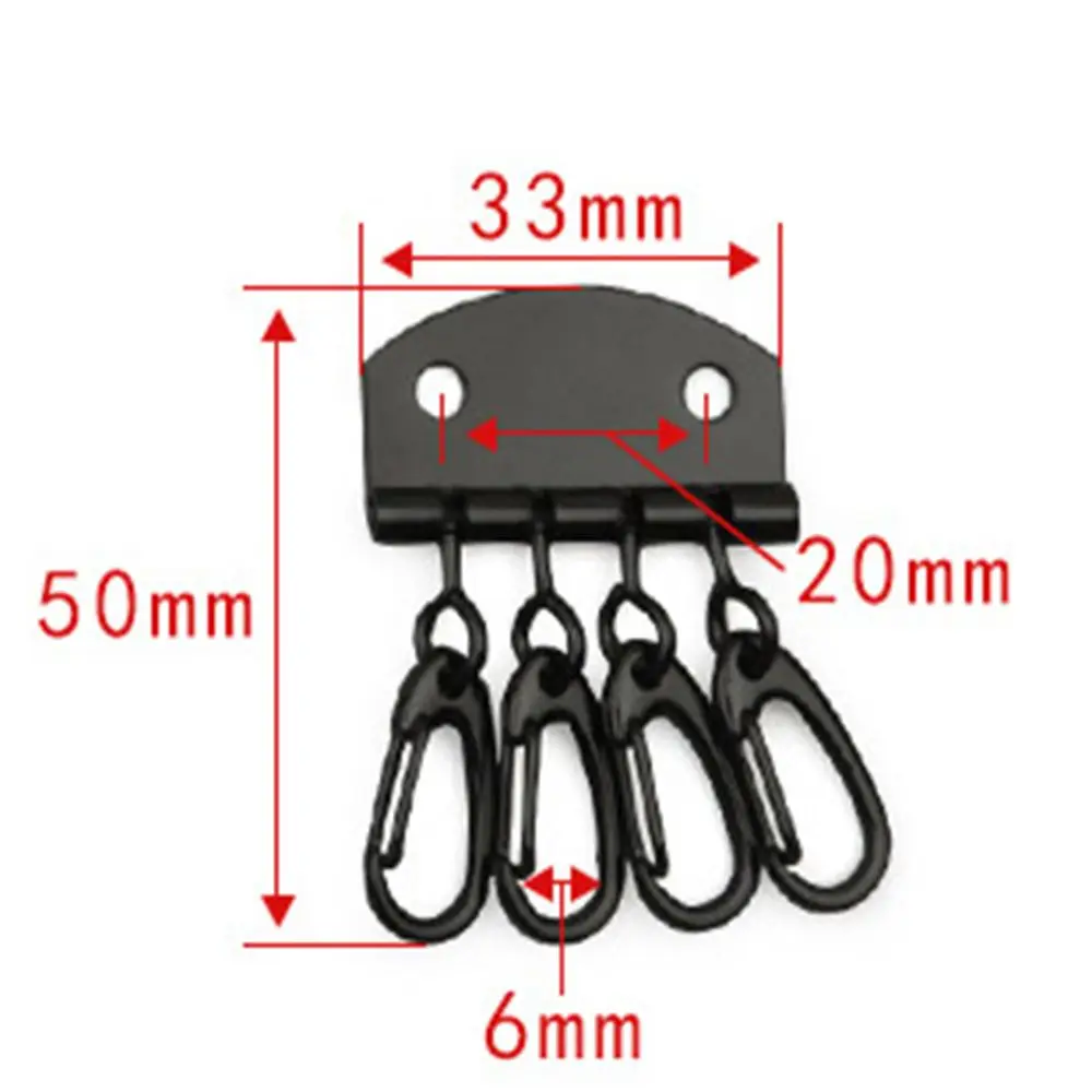 4Pcs Metal Leather Craft DIY Metal Key Row Keyring Rivet Hook Patchwork Sewing DIY Key Holders For Leather Bag Accessories Tools