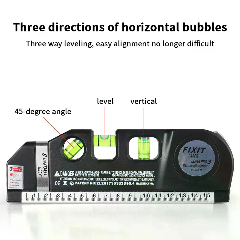 Level Kit Tape Ruler Tripod Metal Multipurpose Laser Line Tool Standard Cross Lase Measure with Stand
