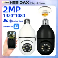 E27 Bulb Camera 2MP 5G Double Band AI Human Motion Detect 4X Zoom Full Color Night Vision Surveillance Yiiot APP