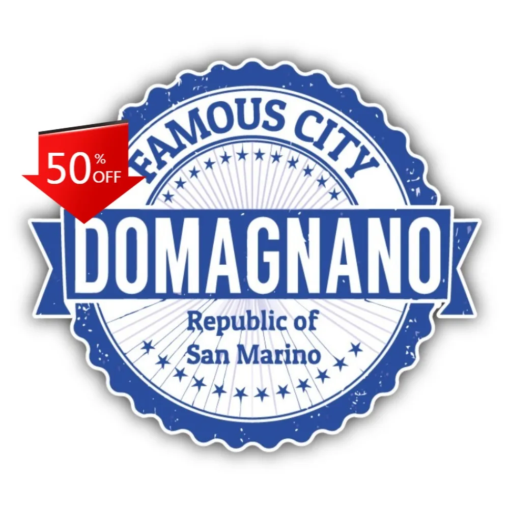 Domagnano City San Marino Cute Car Laptop Window Bumper Waterproof Vinyl Decal Gift Cute Cool Aesthetic Cool Retro Vintage