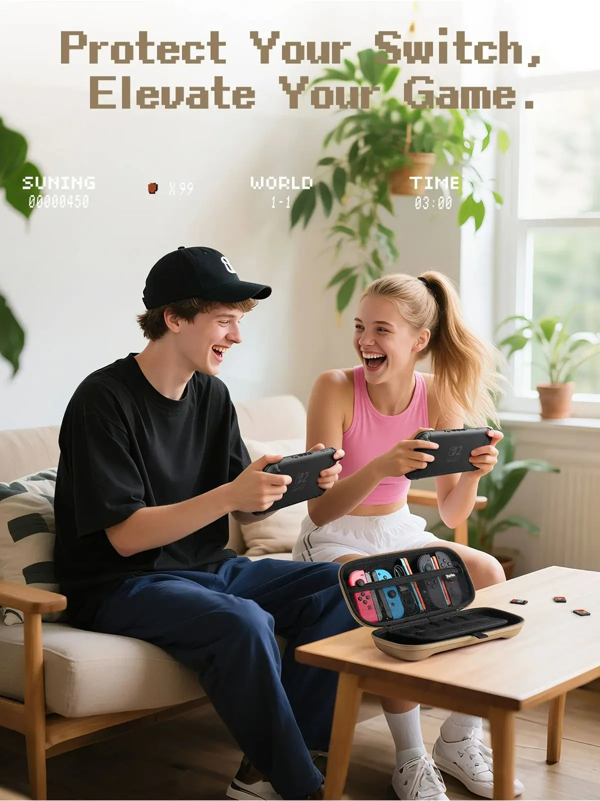 Etui Yinke do przenoszenia Nintendo Switch 2 OLED, odporne na zarysowania, wodoodporne, ochronne, idealne do podróży, z przegródką na 10 kart z grami. — zdjęcie produktu 7
