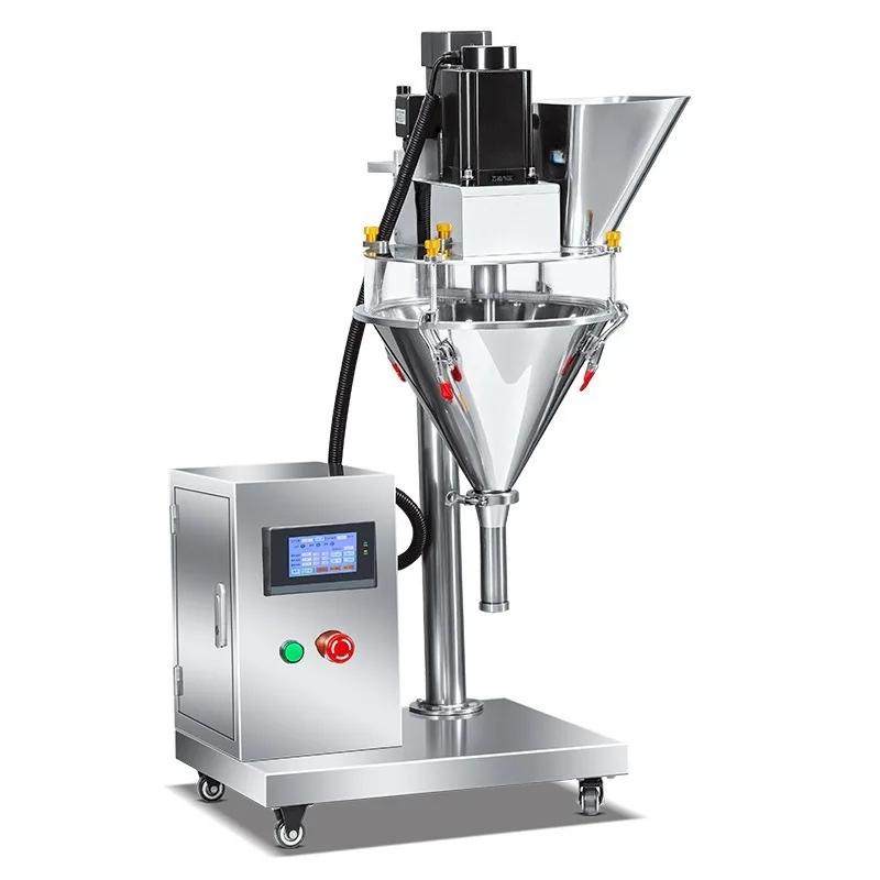 Stainless Steel Auger Powder Filling Machine Small Semi Automatic Desktop Bottle Cap Filler for Pharmaceutical Spice Chili