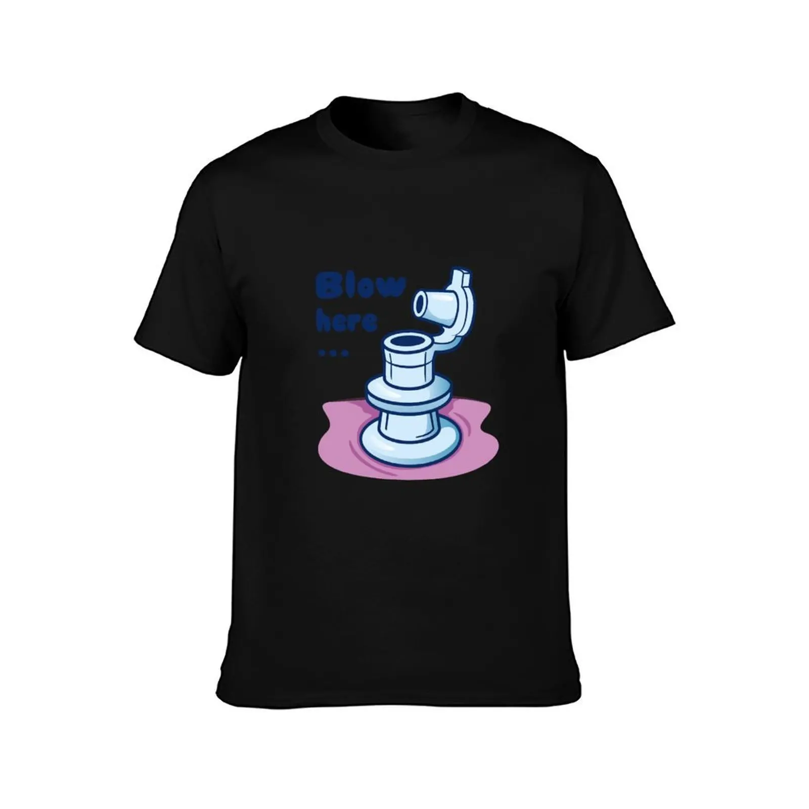 Message blow here, air valve object for inflatable object. Ideal for informational and institutional materials T-Shirt