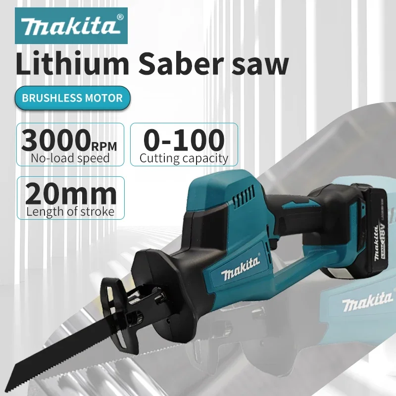 2025 Makita DJR189 18V sierra recíproca eléctrica sin escobillas sierra de corte de Metal de madera recargable inalámbrica herramienta eléctrica portátil