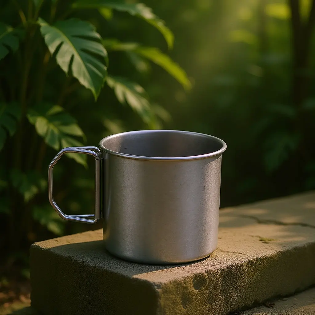 Stainless Steel Camping Cup For Camping Backpack Convenient Water Mug Coffee Foldable Backpacking Tumbler