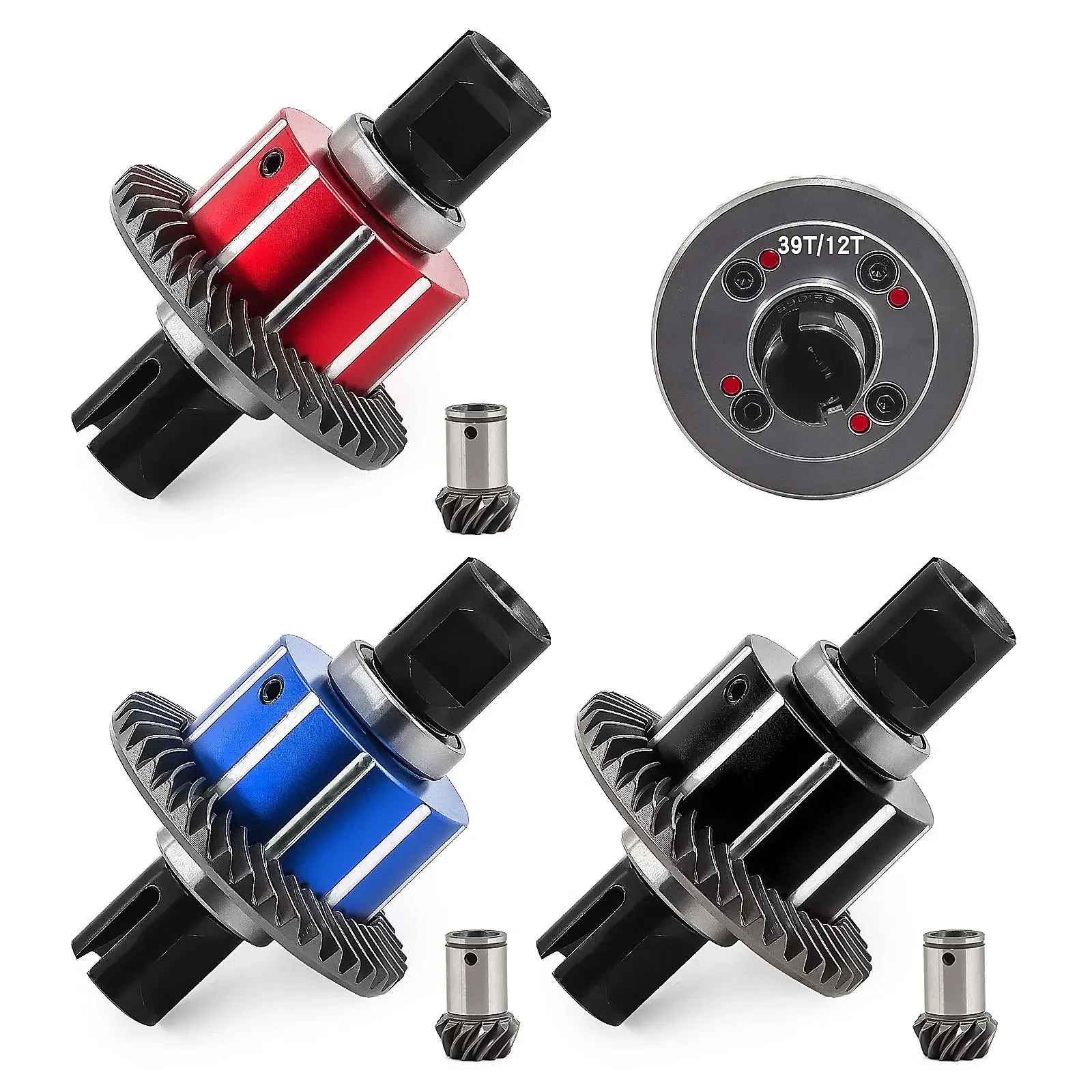 39+12T Differential Differ Assembly Front Rear Universal Chromium Steel for 1/5 KRATON OUTCAST ARA310937 RC Car Upgrade OP Parts