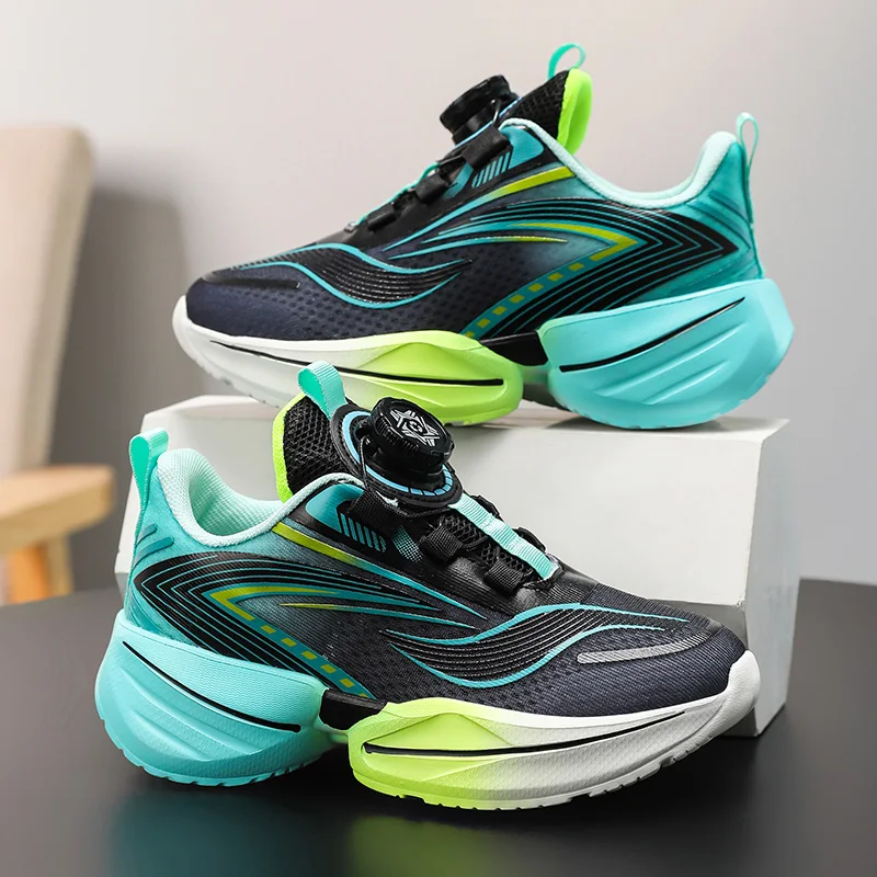 

Пара детских четырехсезонных сетчатых кроссовок, амортизирующей спортивной обуви с мягкой подошвой, размер 31-39, FJ-F001