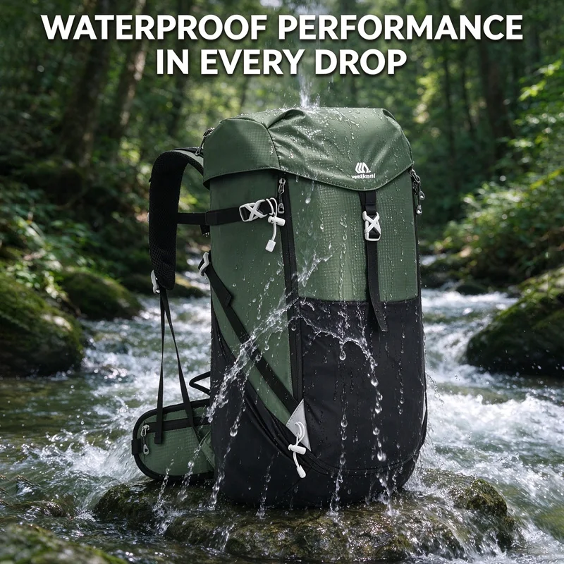 Outdoor Running Bag Bicycle Bag 50L Mountaineering Backpack Waterproof Riding Breathable Jogging Travel Daypack Bag for Trips