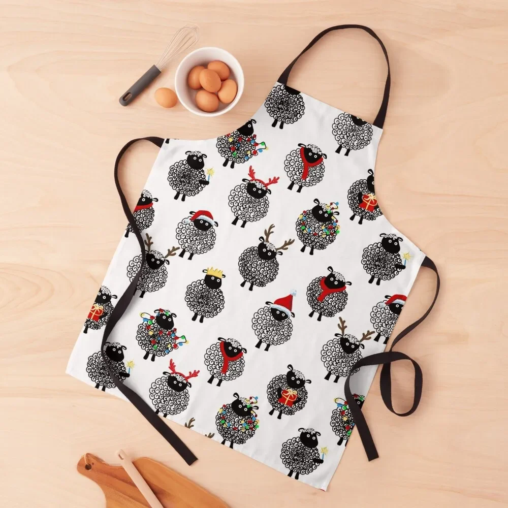 

Festive Christmas sheep Apron Kitchens Men For Man Haircut Apron