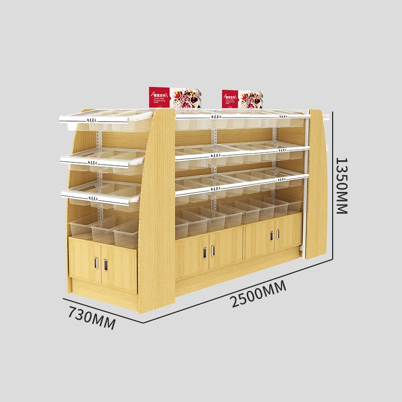 custom.Gondola Store Shelving Island Display Candy Stand bar Bread Shelf Stand