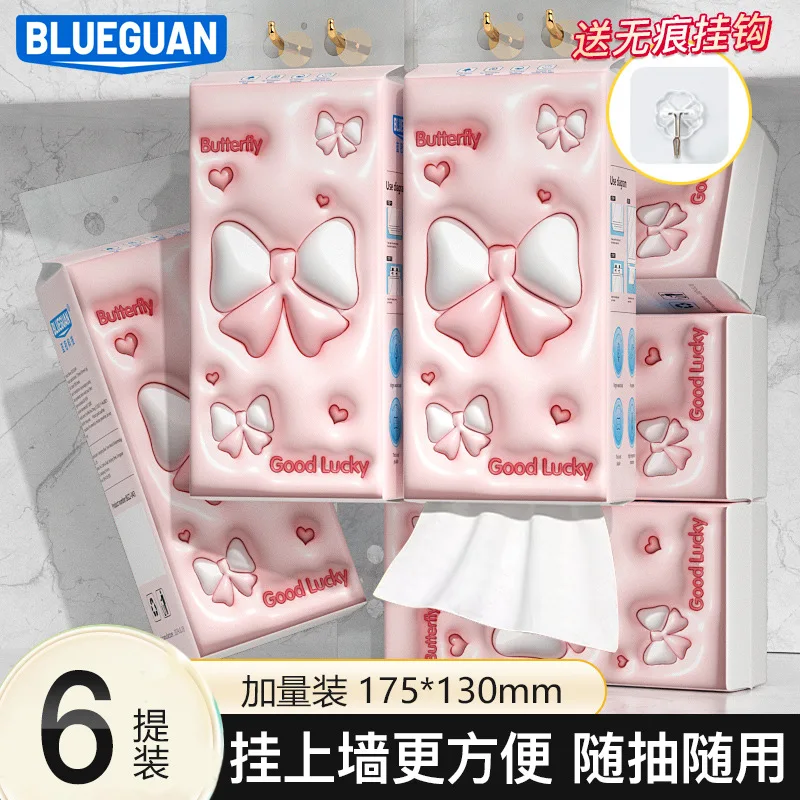 1PC Wall-mounted Toilet Paper Hanging Extractable Toilet Paper Household Facial Tissue Full Box Toilet Paper Tissue