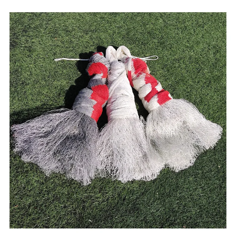 شبكة صيد عالية القوة HDPE من مادة النايلون PA بطول مخصص نمط حيدة مع ثقالة من الرصاص وجيب سفلي لصيد الأسماك